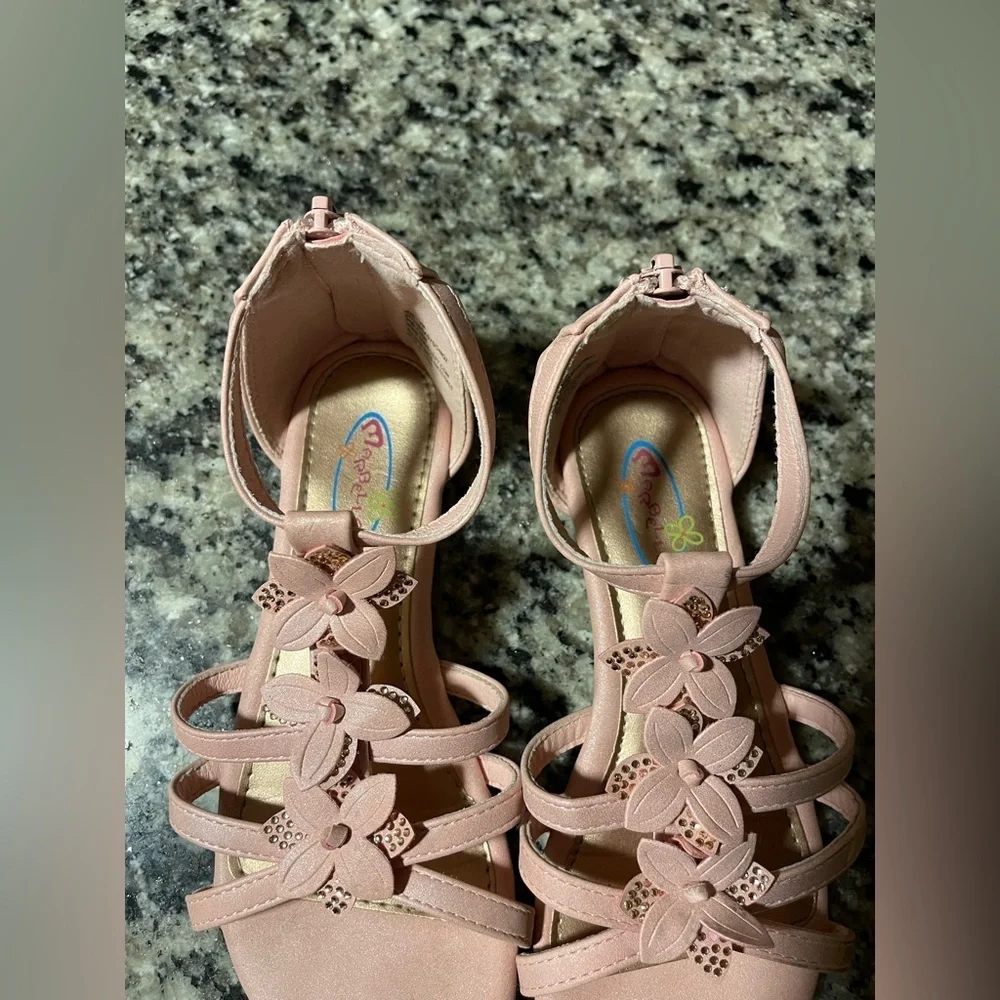 Pink Floral Kids Sandals